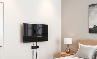 42" TV with corner mount and soundbar installation