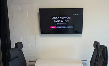 50" TV with in-wall cable concealment and tilting mount